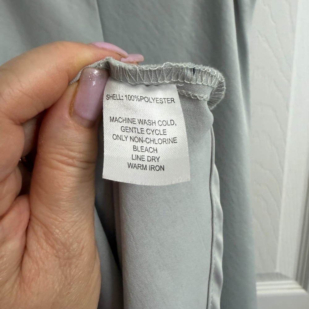 House of Harlow 1960 Grey Silver Sleeveless Satin Slip Maxi Dress XS - Picture 7 of 10